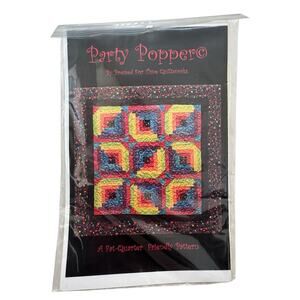 Party Poppers Quilt Pattern by Pressed For Time Quiltworks 2005 Fat Quarter